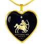 Sagittarius Horoscope Zodiac Necklace Stainless Steel or 18k Gold Heart 18-22"-Express Your Love Gifts