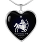 Sagittarius Horoscope Zodiac Necklace Stainless Steel or 18k Gold Heart 18-22"-Express Your Love Gifts