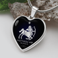 Sagittarius Horoscope Zodiac Necklace Stainless Steel or 18k Gold Heart 18-22"-Express Your Love Gifts