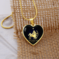 Sagittarius Horoscope Zodiac Necklace Stainless Steel or 18k Gold Heart 18-22"-Express Your Love Gifts
