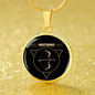 Sagittarius Universe Zodiac Sign Circle Necklace Stainless Steel or 18k Gold 18-22"-Express Your Love Gifts