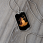 Sagittarius Woman Zodiac Necklace Stainless Steel or 18k Gold Dog Tag 24" Chain-Express Your Love Gifts