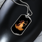 Sagittarius Woman Zodiac Necklace Stainless Steel or 18k Gold Dog Tag 24" Chain-Express Your Love Gifts