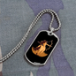 Sagittarius Woman Zodiac Necklace Stainless Steel or 18k Gold Dog Tag 24" Chain-Express Your Love Gifts