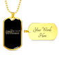 Said No Woodworker Ever Woodworker Dog Tag Stainless Steel or 18k Gold W 24"-Express Your Love Gifts