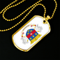 Saint Barthelemy Flag Necklace Stainless Steel or 18k Gold Dog Tag 24" Chain-Express Your Love Gifts