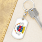 Saint Barthelemy Flag Swivel Keychain Dog Tag Stainless Steel-Express Your Love Gifts