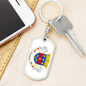 Saint Barthelemy Flag Swivel Keychain Dog Tag Stainless Steel-Express Your Love Gifts