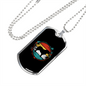 Saint Bernard Necklace Stainless Steel or 18k Gold Dog Tag 24" Chain-Express Your Love Gifts