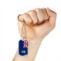 Saint Helena Ascension And Tristan Da Cunha Flag Necklace Stainless Steel or 18k Gold Dog Tag 24" Chain-Express Your Love Gifts