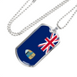 Saint Helena Ascension And Tristan Da Cunha Flag Necklace Stainless Steel or 18k Gold Dog Tag 24" Chain-Express Your Love Gifts