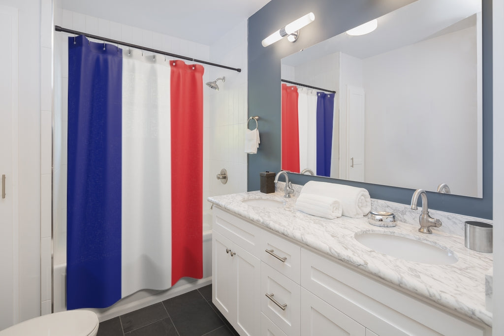 Saint Martin Flag Stylish Design 71" x 74" Elegant Waterproof Shower Curtain for a Spa-like Bathroom Paradise Exceptional Craftsmanship-Express Your Love Gifts