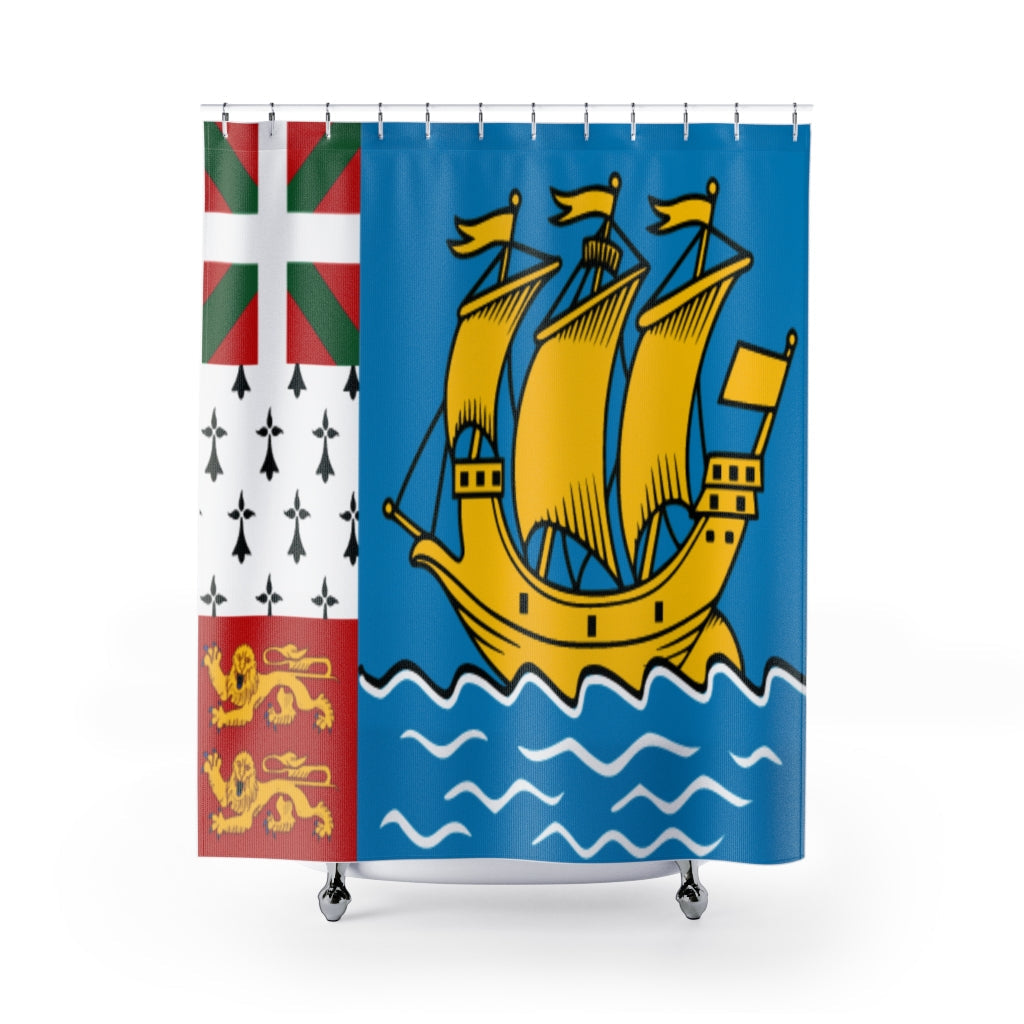 Saint Pierre and Miquelon Stylish Design 71" x 74" Elegant Waterproof Shower Curtain for a Spa-like Bathroom Paradise Exceptional Craftsmanship-Express Your Love Gifts