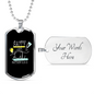 Saity And Lit Christian Necklace Stainless Steel or 18k Gold Dog Tag 24" Chain-Express Your Love Gifts