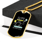 Saity And Lit Christian Necklace Stainless Steel or 18k Gold Dog Tag 24" Chain-Express Your Love Gifts