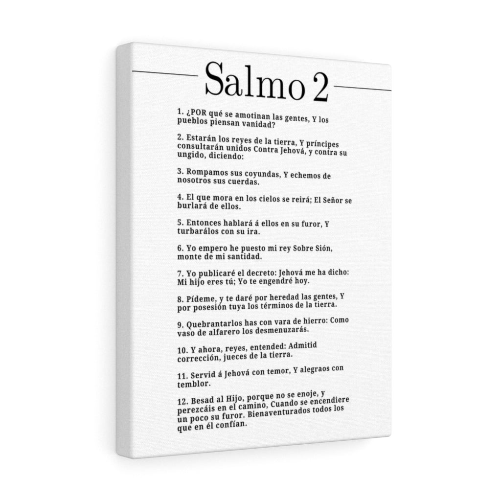 Salmo 2 Impresion De Arte Crist en Blanco Psalm 2 Spanish Ready to Hang Bible Canvas Unframed-Express Your Love Gifts