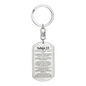 Salmo 23 Psalm 23 Spanish Keychain Stainless Steel or 18k Gold Dog Tag Keyring-Express Your Love Gifts