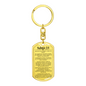 Salmo 23 Psalm 23 Spanish Keychain Stainless Steel or 18k Gold Dog Tag Keyring-Express Your Love Gifts