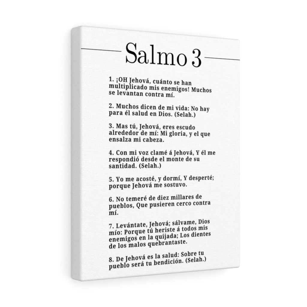 Salmo 3 Impresion De Arte Crist en Blanco Psalm 3 Spanish Ready to Hang Bible Canvas Unframed-Express Your Love Gifts