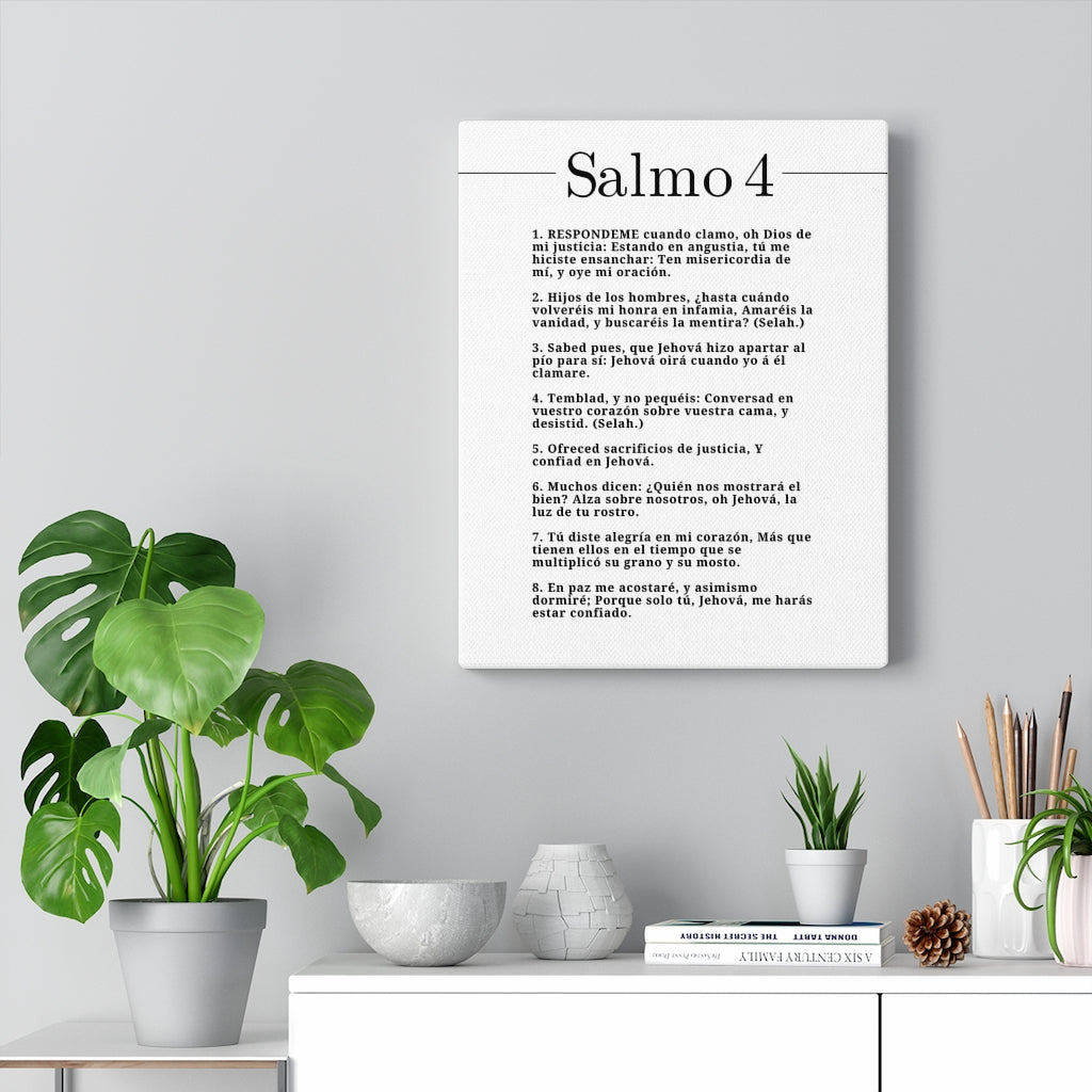 Salmo 4 Impresion De Arte Crist en la PAred Lista Para Colgar in Spanish Ready to Hang Bible Canvas Unframed-Express Your Love Gifts