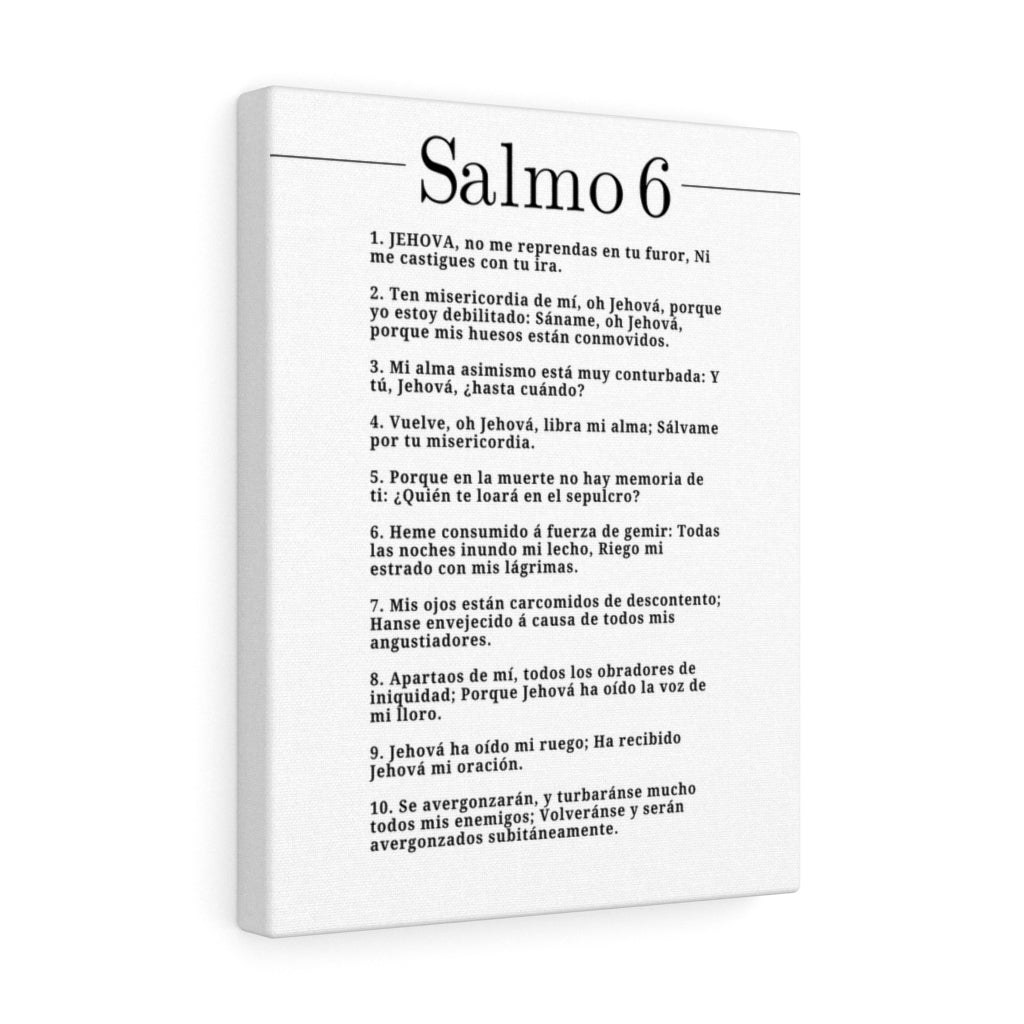 Salmo 6 Impresion De Arte Crist en Blanco Psalm 6 Spanish Ready to Hang Bible Canvas Unframed-Express Your Love Gifts