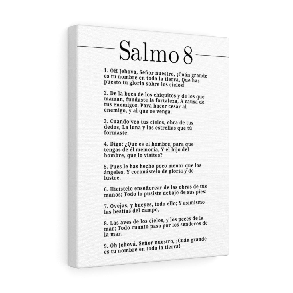 Salmo 8 Impresion De Arte Crist en Blanco Psalm 8 Spanish Ready to Hang Bible Canvas Unframed-Express Your Love Gifts