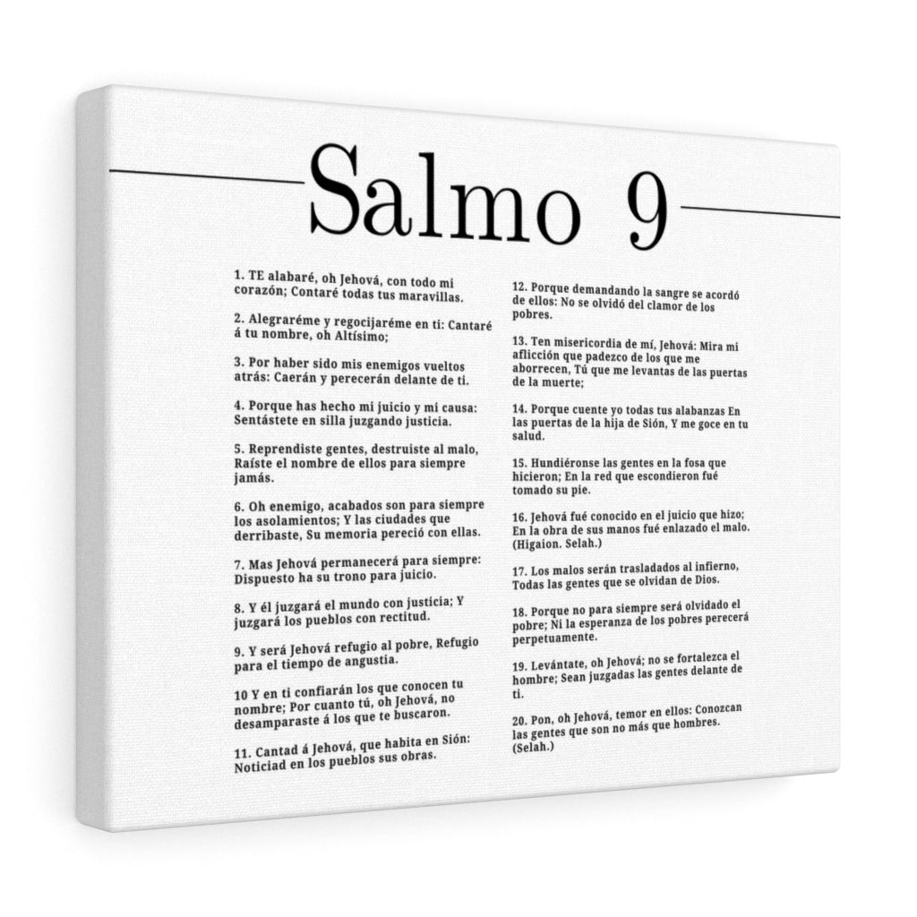 Salmo 9 Impresion De Arte Crist en Blanco Psalm 9 Spanish Ready to Hang Bible Canvas Unframed-Express Your Love Gifts