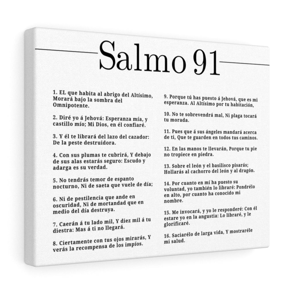 Salmo 91 Impresion De Arte Crist en Blanco Spanish Ready to Hang Bible Canvas Unframed-Express Your Love Gifts