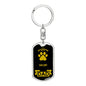 Saluki Keychain Stainless Steel or 18k Gold-Express Your Love Gifts