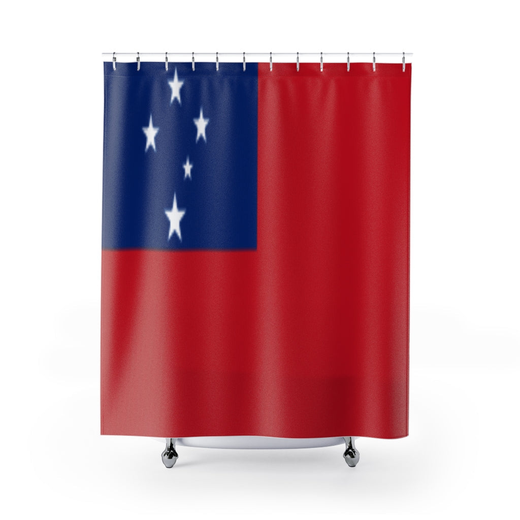 Samoa Flag Stylish Design 71" x 74" Elegant Waterproof Shower Curtain for a Spa-like Bathroom Paradise Exceptional Craftsmanship-Express Your Love Gifts