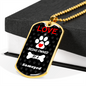 Samoyed Love Is Stainless Steel or 18k Gold Dog Tag 24" Chain-Express Your Love Gifts