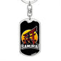Samurai Esport Keychain Dog Tag Stainless Steel or 18k Gold-Express Your Love Gifts