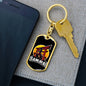 Samurai Esport Keychain Dog Tag Stainless Steel or 18k Gold-Express Your Love Gifts