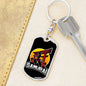 Samurai Esport Keychain Dog Tag Stainless Steel or 18k Gold-Express Your Love Gifts