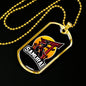 Samurai Esport Necklace Stainless Steel or 18k Gold Dog Tag 24" Chain-Express Your Love Gifts
