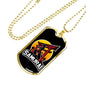 Samurai Esport Necklace Stainless Steel or 18k Gold Dog Tag 24" Chain-Express Your Love Gifts