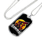 Samurai Esport Necklace Stainless Steel or 18k Gold Dog Tag 24" Chain-Express Your Love Gifts