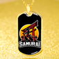 Samurai Esport Necklace Stainless Steel or 18k Gold Dog Tag 24" Chain-Express Your Love Gifts