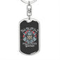Samurai Fearless Keychain Dog Tag Stainless Steel or 18k Gold-Express Your Love Gifts