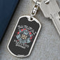 Samurai Fearless Keychain Dog Tag Stainless Steel or 18k Gold-Express Your Love Gifts