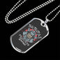 Samurai Fearless Necklace Stainless Steel or 18k Gold Dog Tag 24" Chain-Express Your Love Gifts