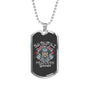 Samurai Fearless Necklace Stainless Steel or 18k Gold Dog Tag 24" Chain-Express Your Love Gifts