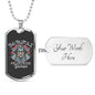 Samurai Fearless Necklace Stainless Steel or 18k Gold Dog Tag 24" Chain-Express Your Love Gifts