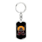 Samurai Katana Warrior Keychain Dog Tag Stainless Steel or 18k Gold-Express Your Love Gifts