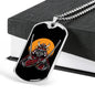 Samurai Katana Warrior Necklace Stainless Steel or 18k Gold Dog Tag 24" Chain-Express Your Love Gifts