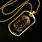 Samurai Rider Necklace Stainless Steel or 18k Gold Dog Tag 24" Chain-Express Your Love Gifts