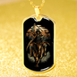 Samurai Rider Necklace Stainless Steel or 18k Gold Dog Tag 24" Chain-Express Your Love Gifts