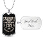 Samurai Tokyo Japanese Warrior Necklace Stainless Steel or 18k Gold Dog Tag 24" Chain-Express Your Love Gifts