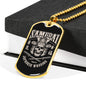 Samurai Tokyo Japanese Warrior Necklace Stainless Steel or 18k Gold Dog Tag 24" Chain-Express Your Love Gifts