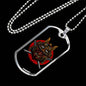 Samurai Warrior Necklace Stainless Steel or 18k Gold Dog Tag 24" Chain-Express Your Love Gifts
